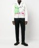 graphic-print leather jacket