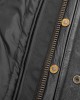 Men's Motorcycle Leather Jacket - Black 
