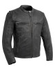  Men's Motorcycle Perforated Leather Jacket 