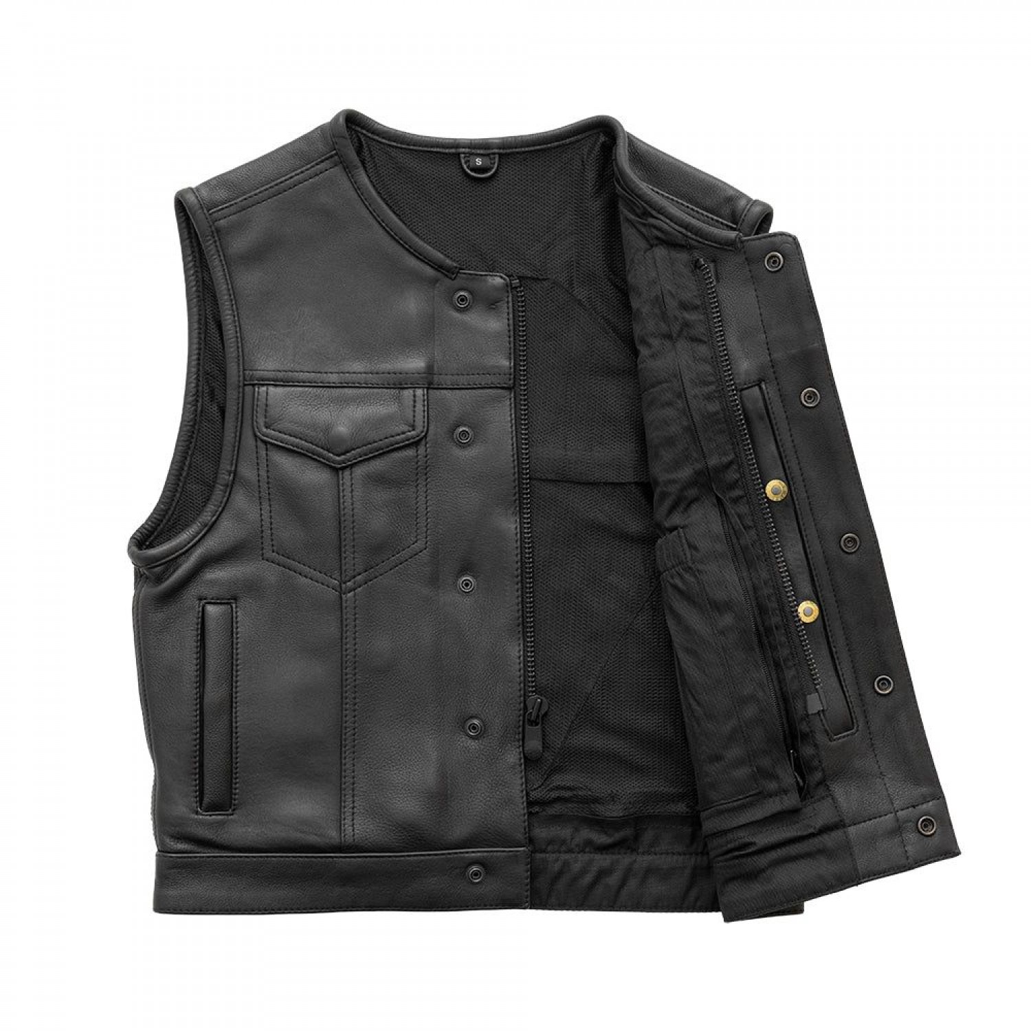  Men's Motorcycle Leather Vest