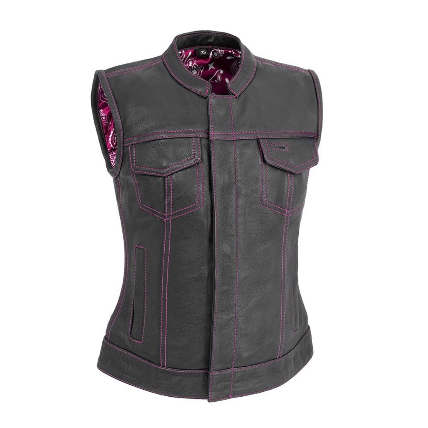 Women's Motorcycle Leather Vest 