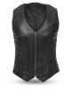 Women's Buckled Zip Front Vest