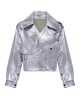 OVERSIZED LEATHER JACKET IN GREY