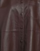 dark brown Solid color shirt in leather