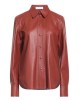brown color shirt in leather